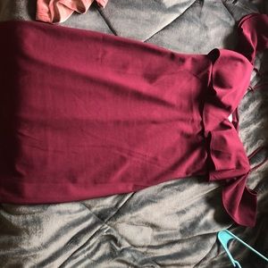 Burgundy dress